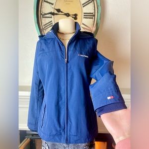 Tommy Hilfiger Women's Anorak Navy Blue & Red Jacket